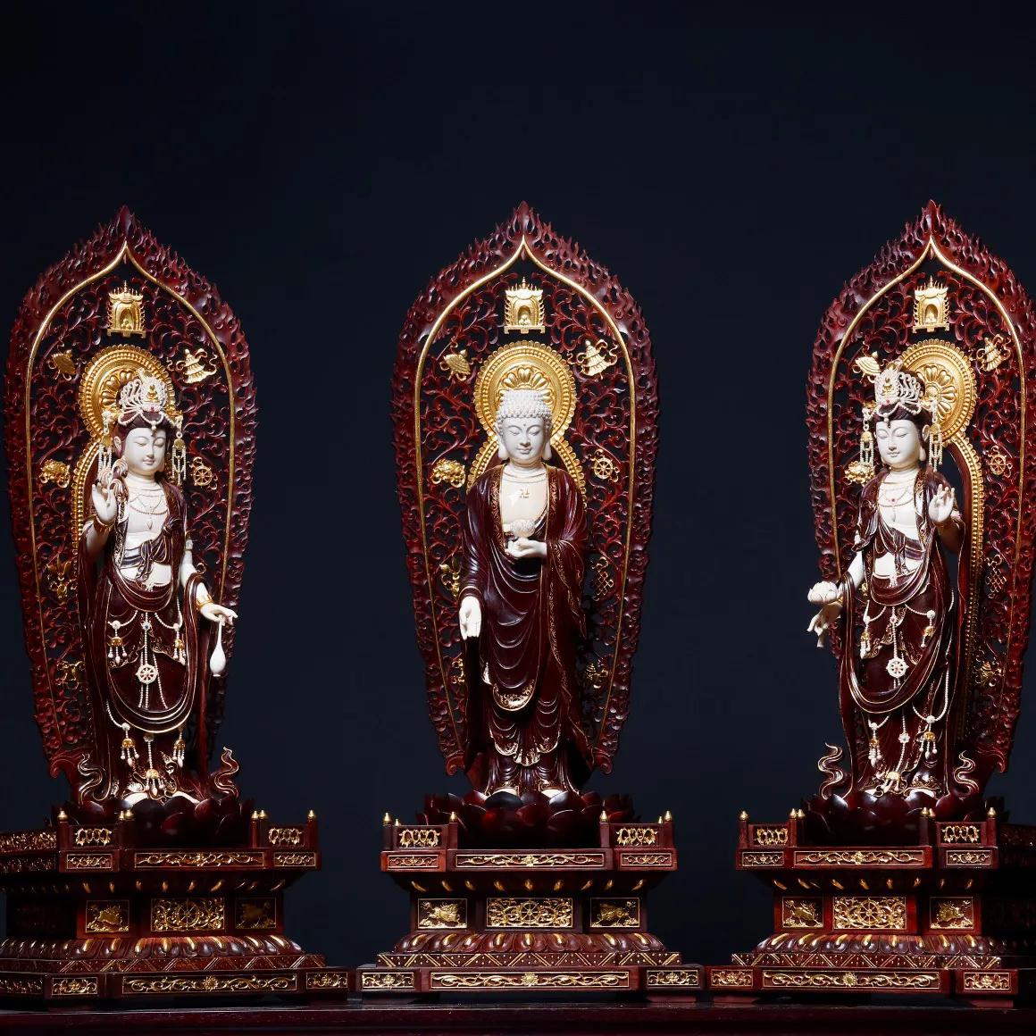 西方三圣图,西方三圣接引去极乐世界