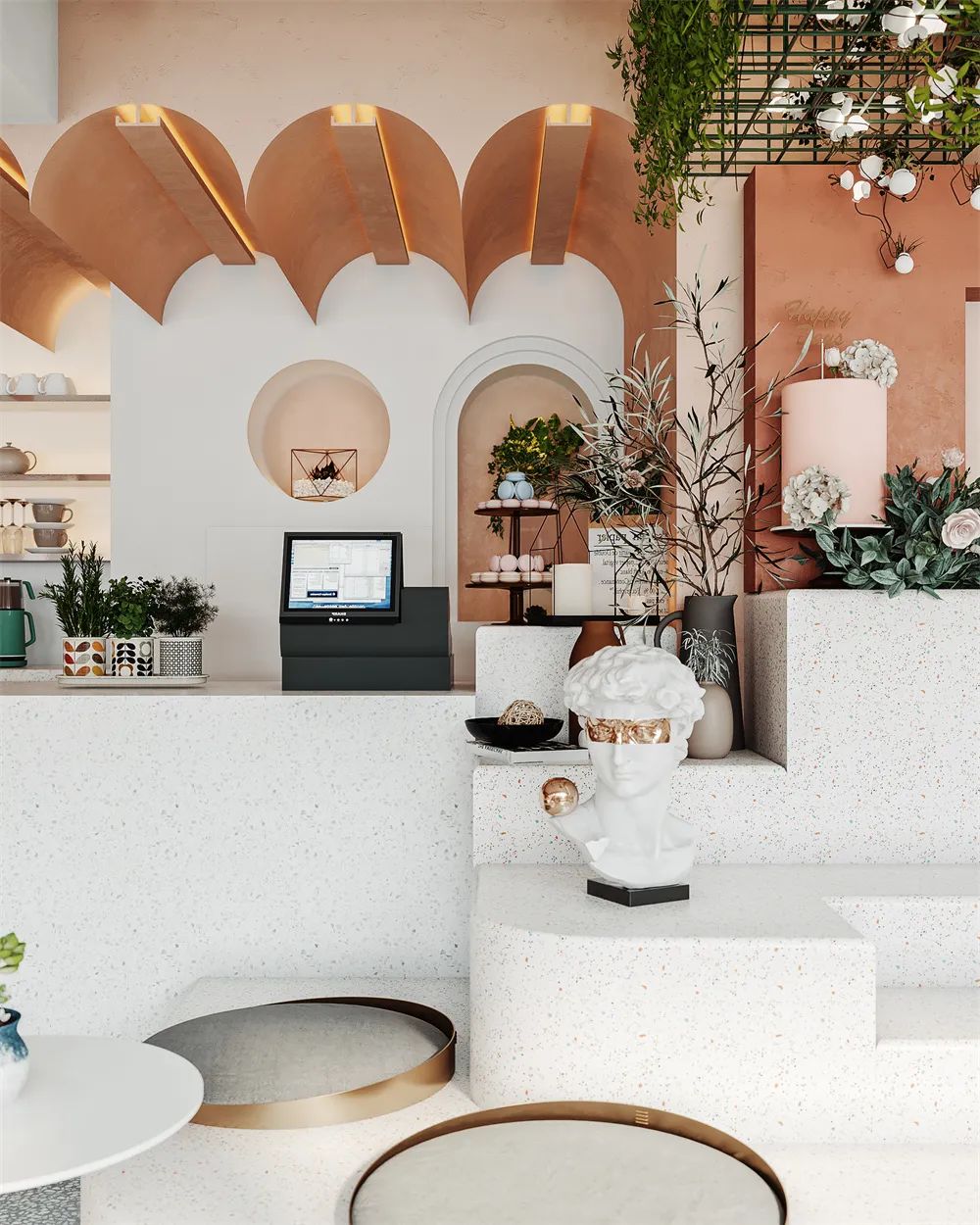 日式甜品店设计,法式甜品店设计效果图