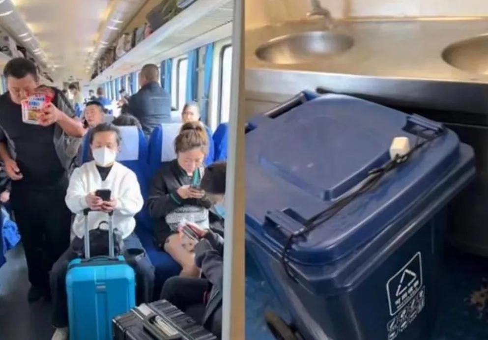 垃圾桶行李箱大学生,大学生买垃圾桶装行李原创