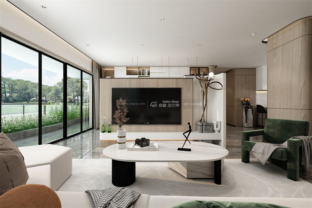 「幸福金芒果」昆明华夏四季装修168㎡，清新高级，怦然心动