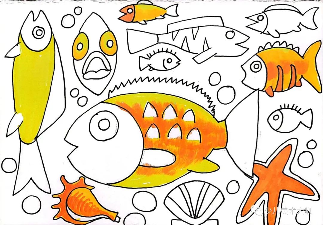 深海鱼群美术课件,深海里的鱼群美术教案