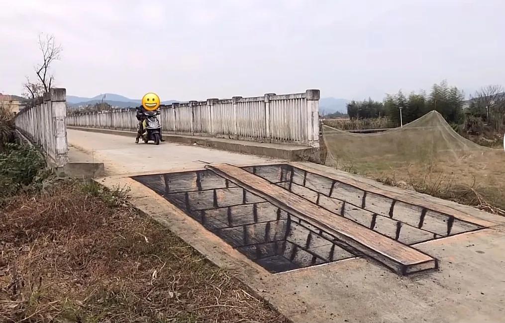 小伙画3d画太真实,民间画家3d画