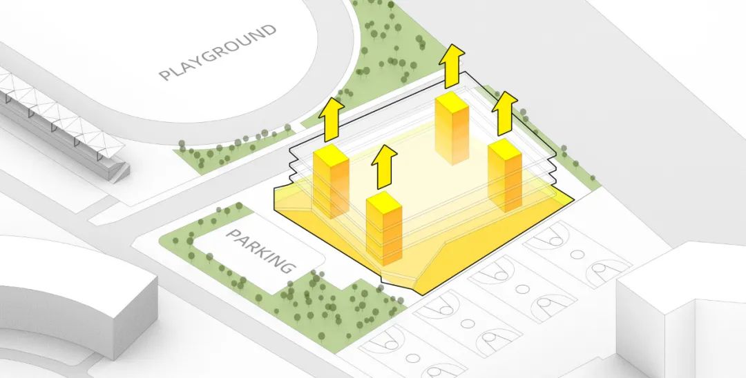以靠建筑|交叠与转换:宜黄一中综合楼
