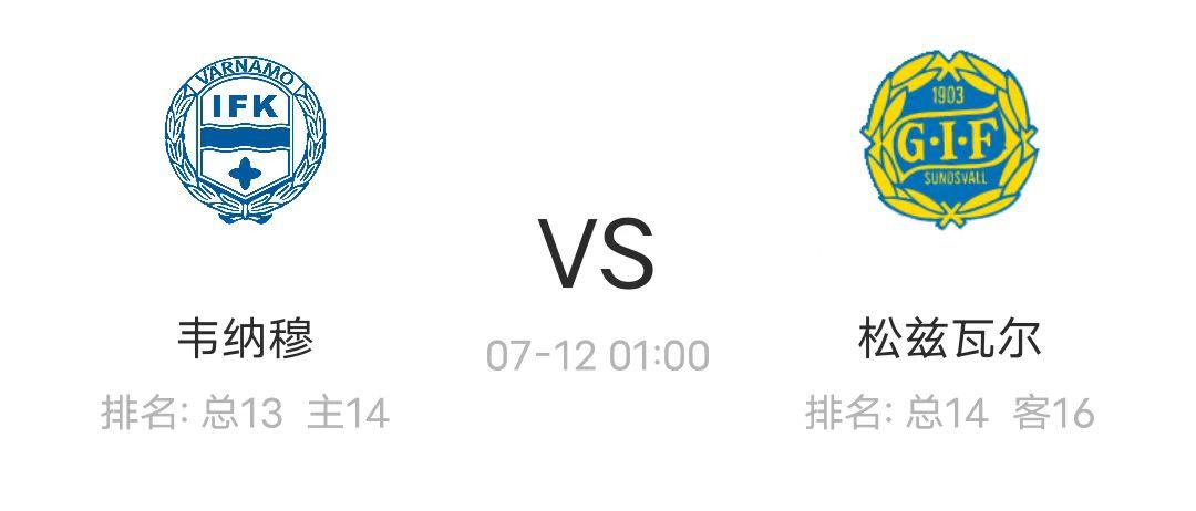 韦纳穆vs松兹瓦尔最终比分,瑞典超韦纳穆vs米亚尔比