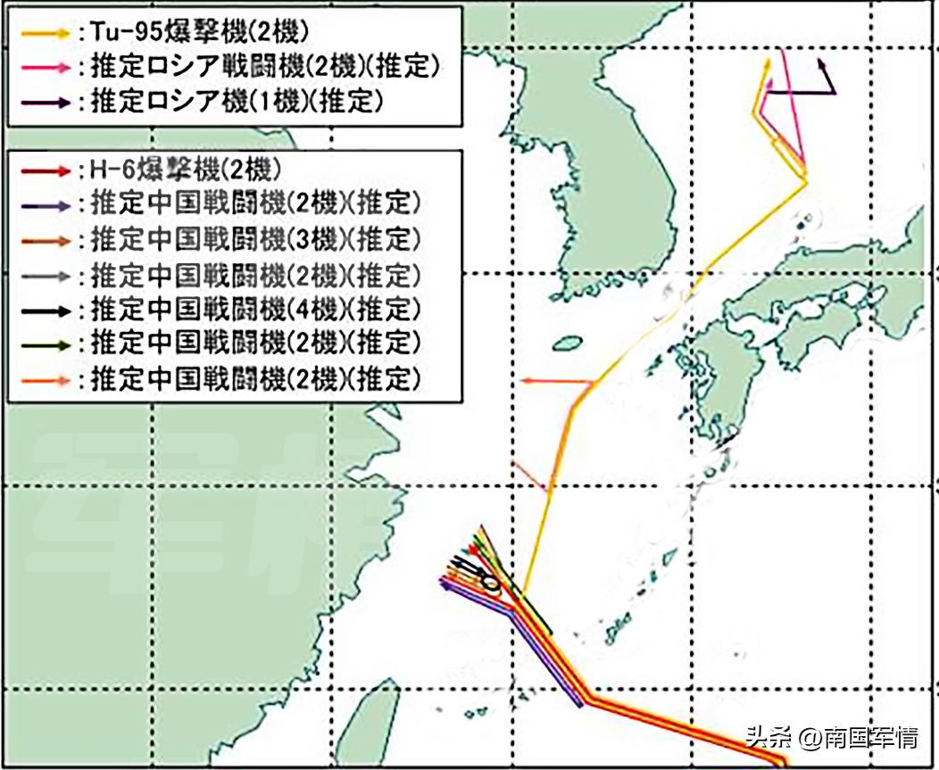中俄两军在日本海等上空战略巡航,中俄战机联合巡航日本