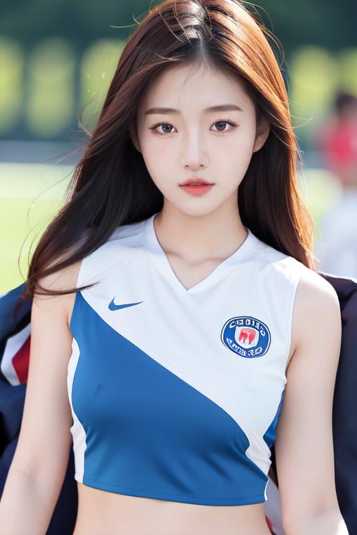 足球宝贝二次元少女,ai足球美女