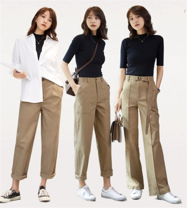 卡其色裤子搭配什么上衣比较高级,卡其色裤子搭配什么上衣长款