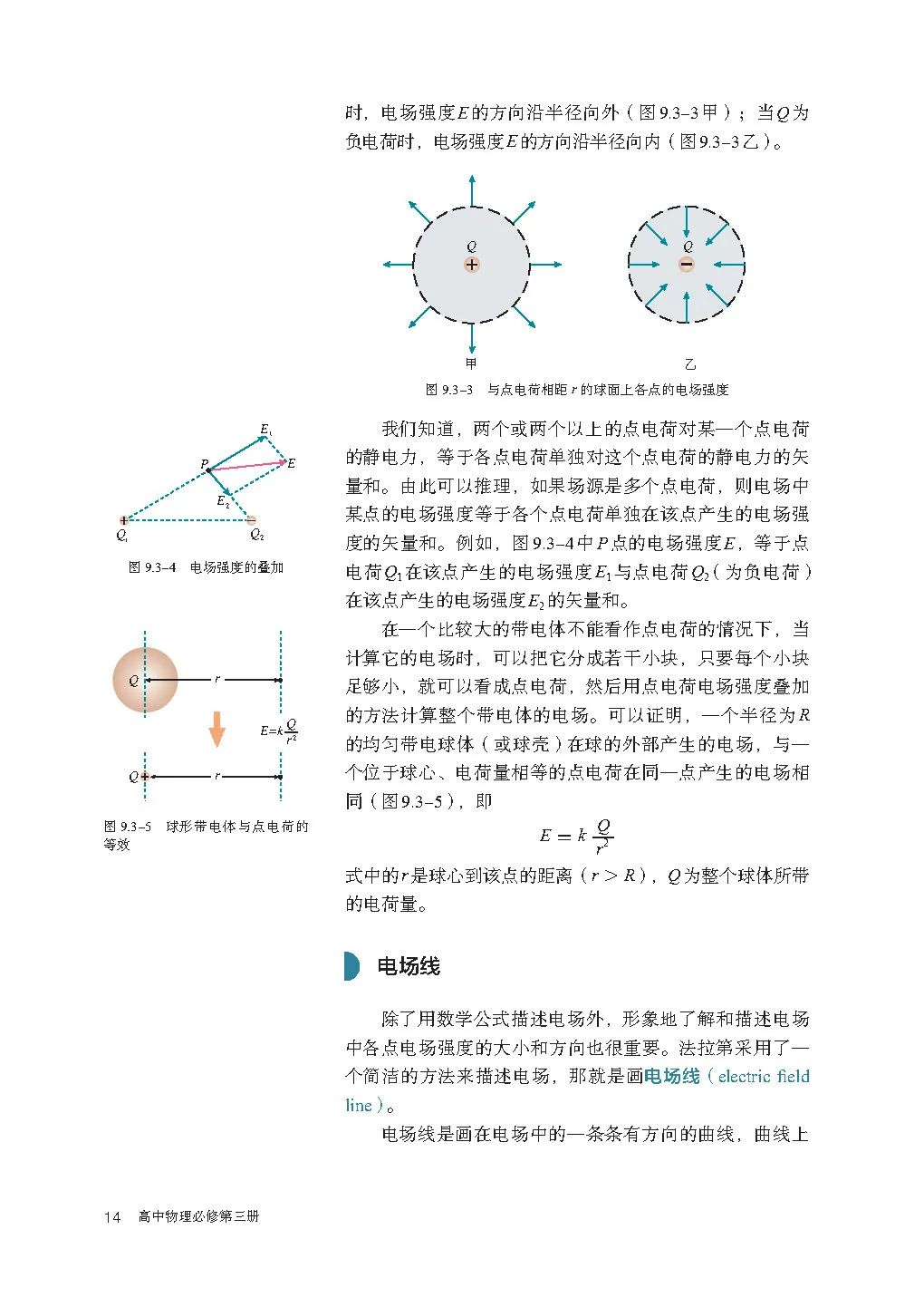 高中物理｜电子课本：2019人教版高中物理教材必修第三册