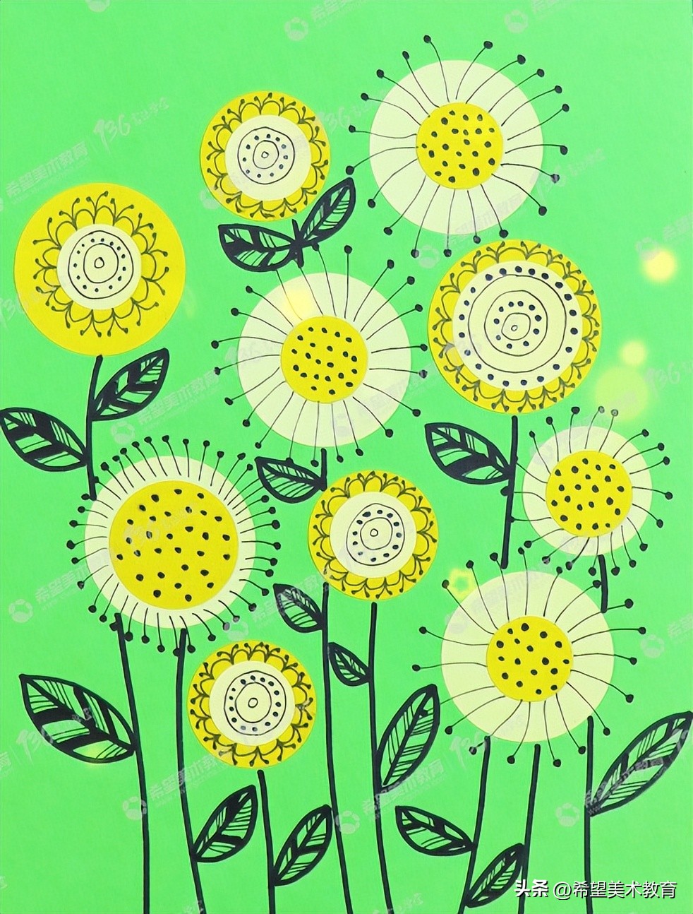 7-10岁画春天画简单又漂亮,简单又好看的一年级春天画