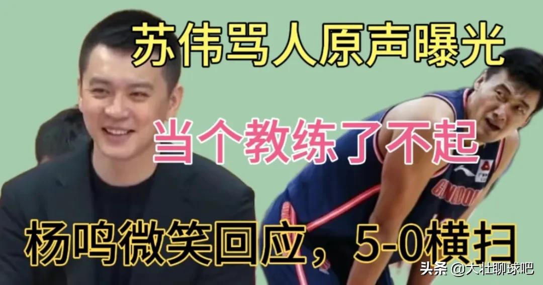 苏伟怒吼球霸,杨鸣骂苏伟