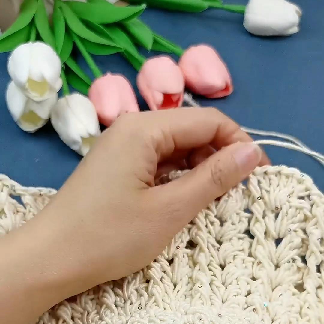 手工钩针编织教程杯子套,手工钩针编织教程手机挂件