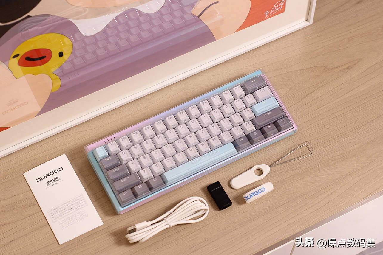 杜伽k330w热插拔机械键盘体验,杜伽k310樱桃黑轴键盘测评
