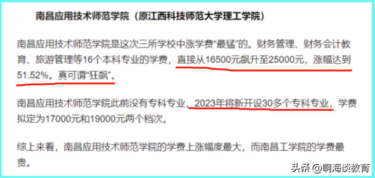 江西民办高校学费,江西民办大学涨学费