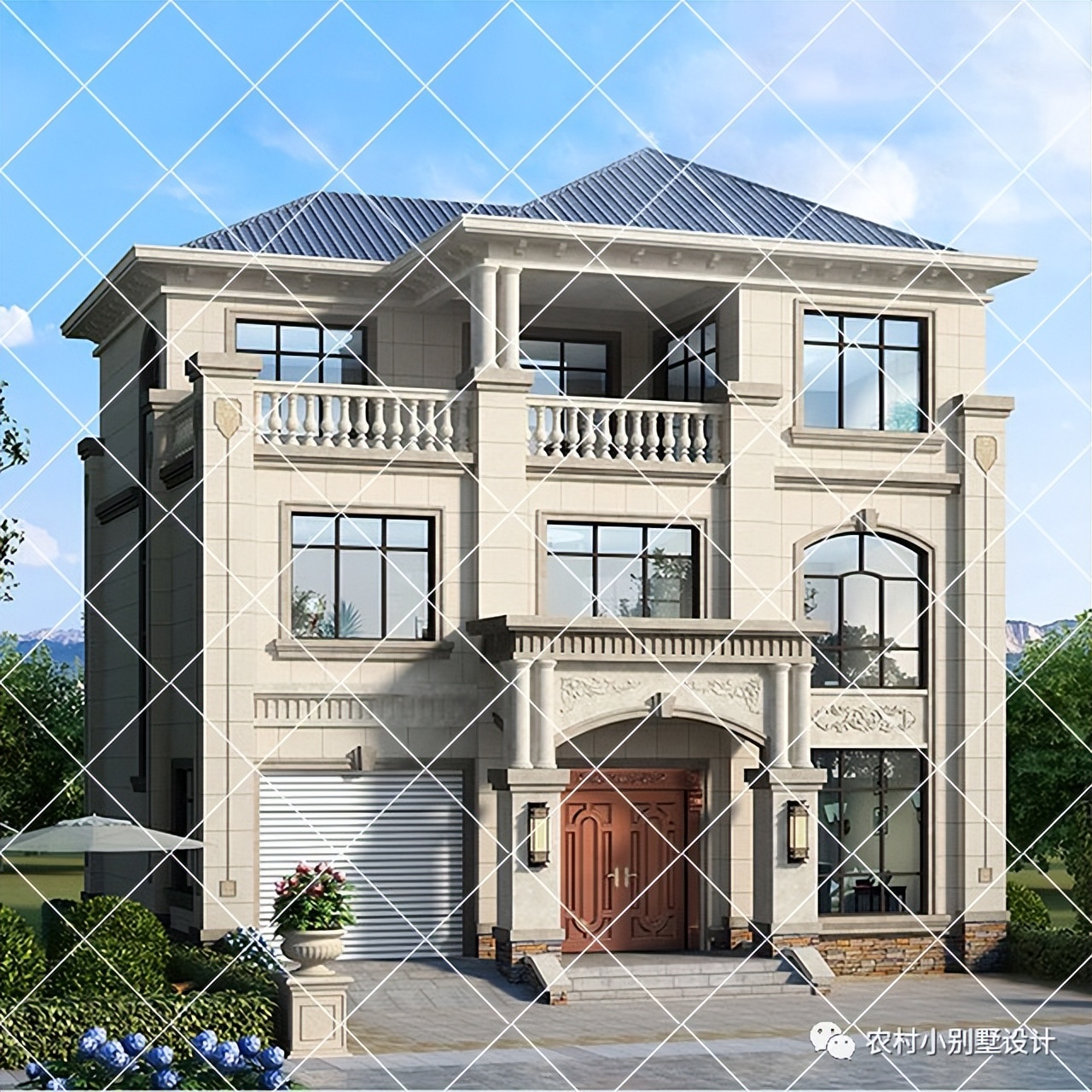 欧式别墅三层半设计及图纸大全,100平米三层别墅欧式全套设计图纸