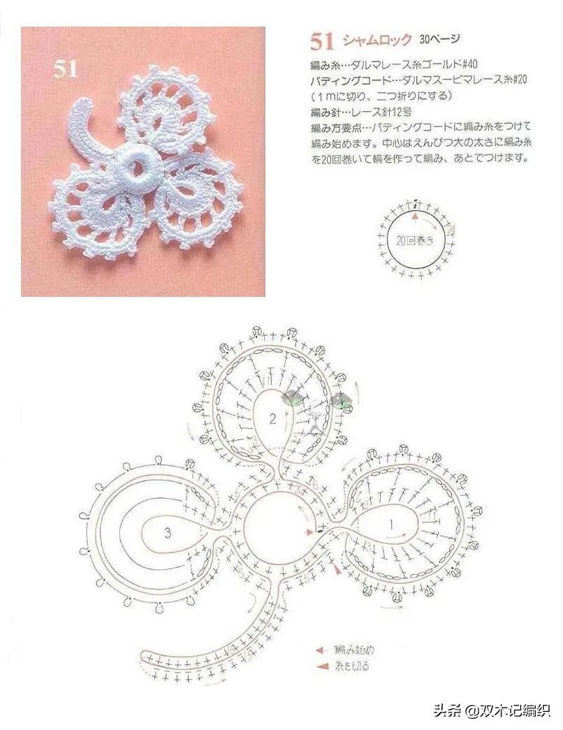 爱尔兰花和叶子大全，最令人心动的钩编之法