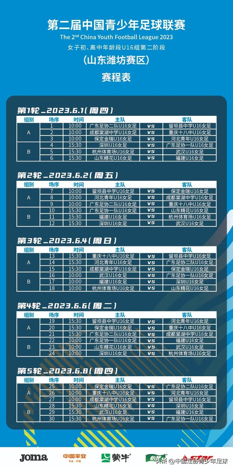 2024第三届中青赛女子u16组广东,2023年中青赛初中年龄段u13
