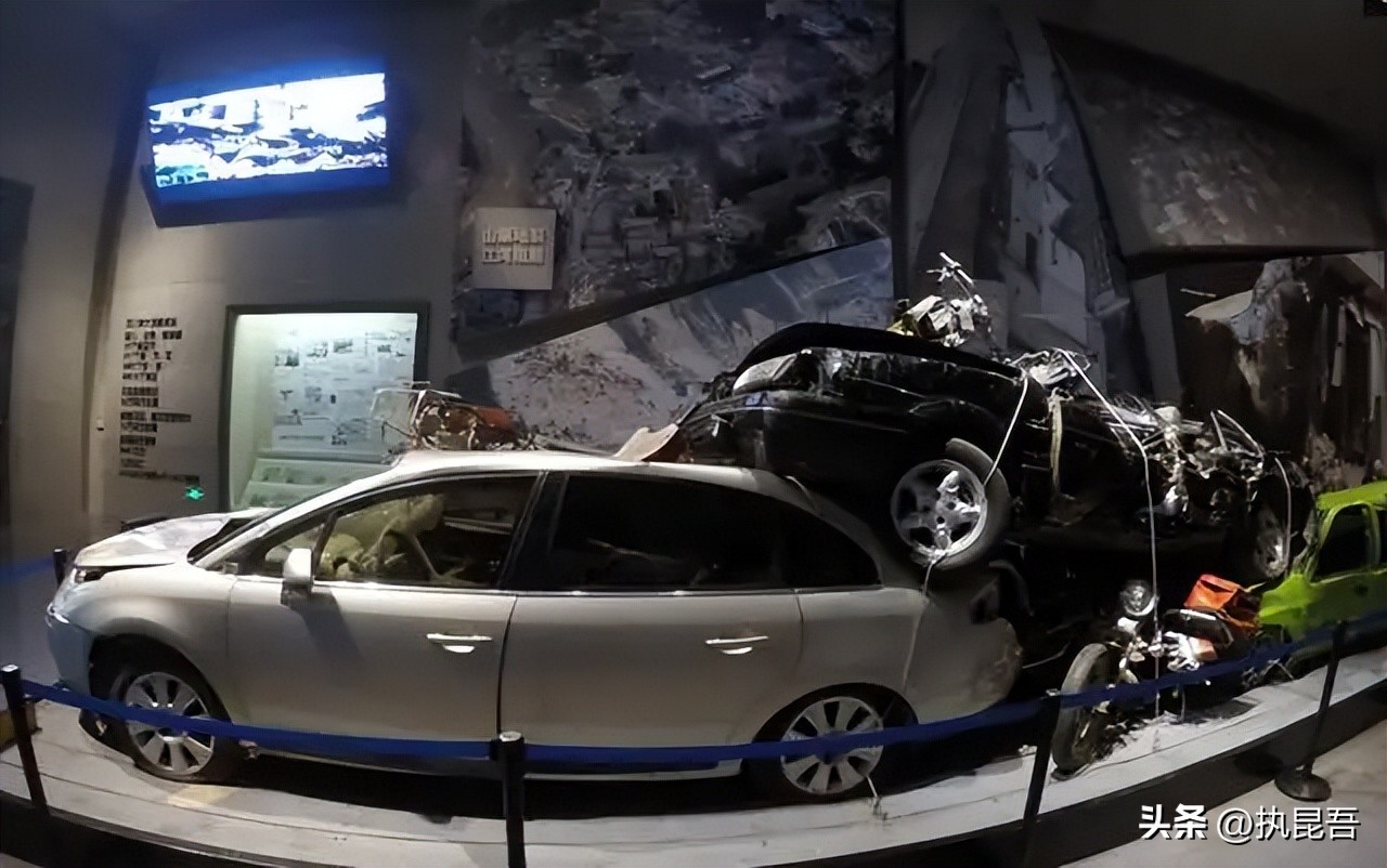 汶川地震留下来的神车,汶川地震博物馆幸存的神车