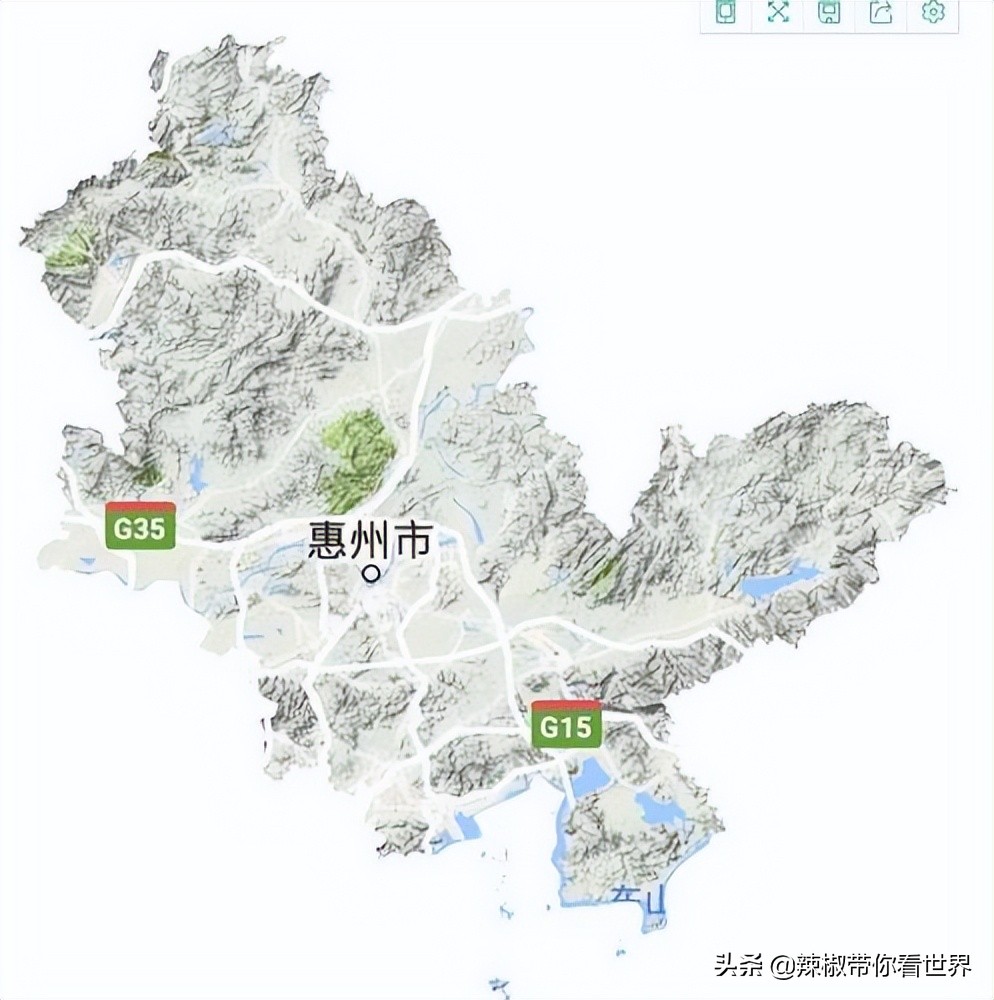 惠州市海岸线,惠州的海岸线