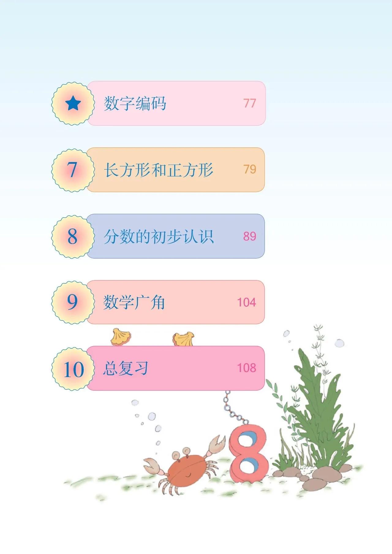 人教版小学数学(三年级上册)课本电子版暑假预习快收藏