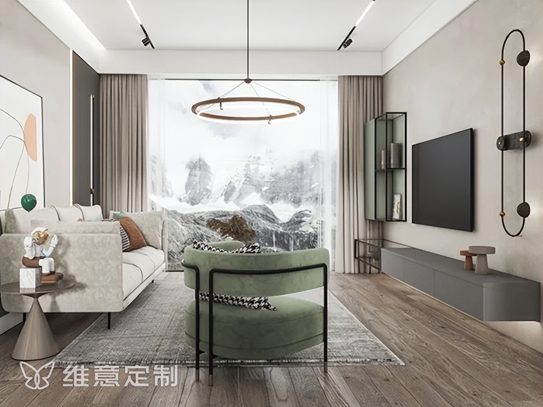 维意定制电视柜效果图,维意定制满墙电视柜