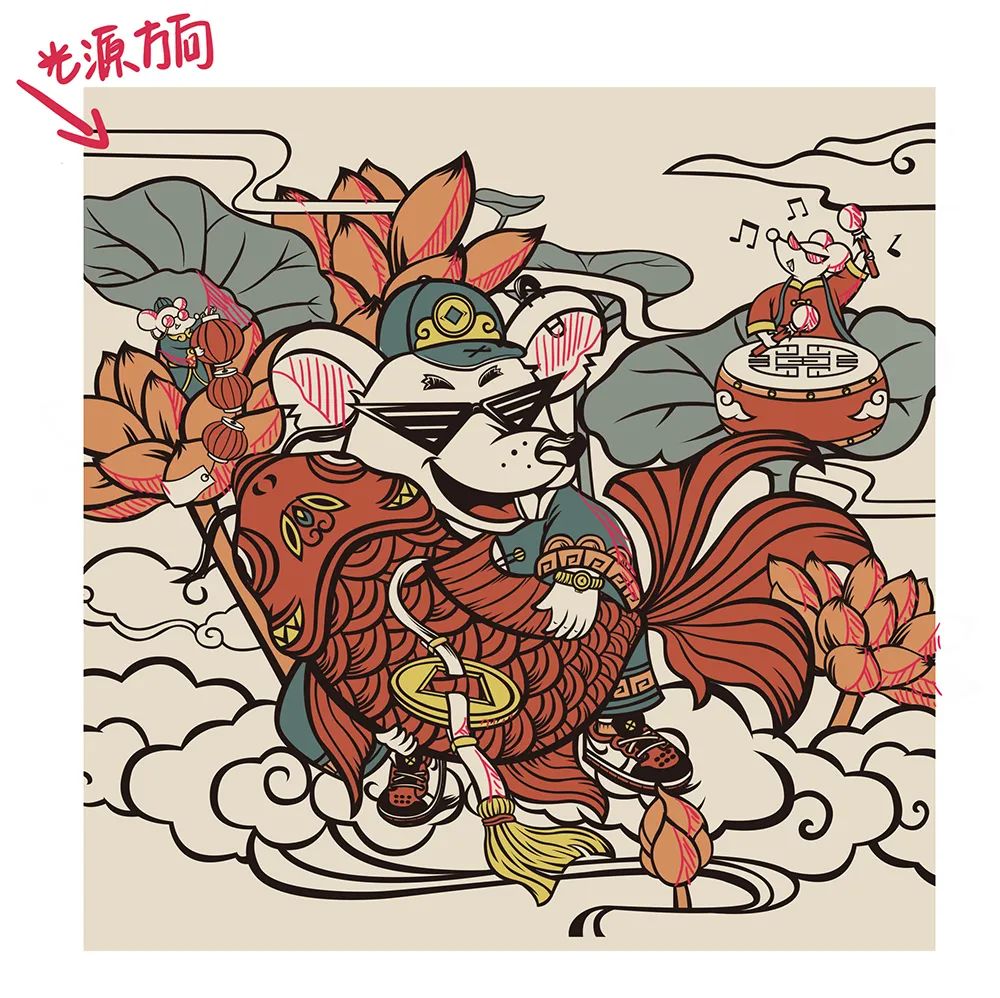 国潮风海报排版,国潮风插画作品介绍