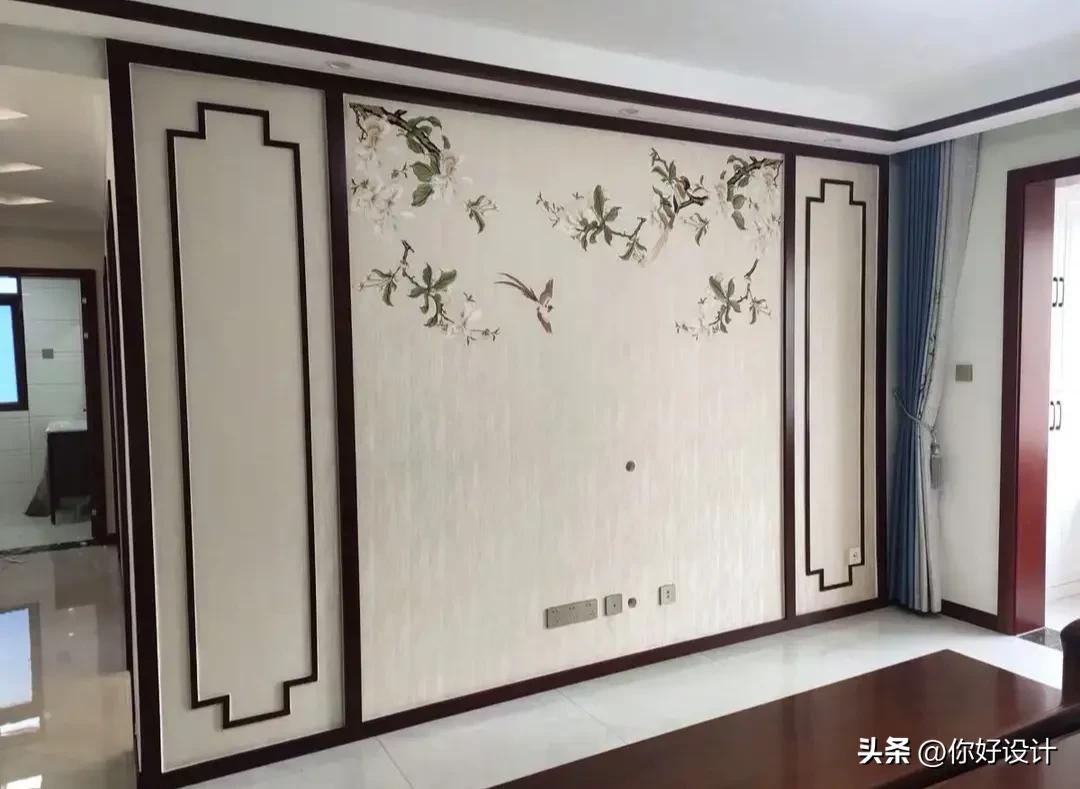 二十多款新中式现代背景墙,二十款木格栅电视背景墙分享