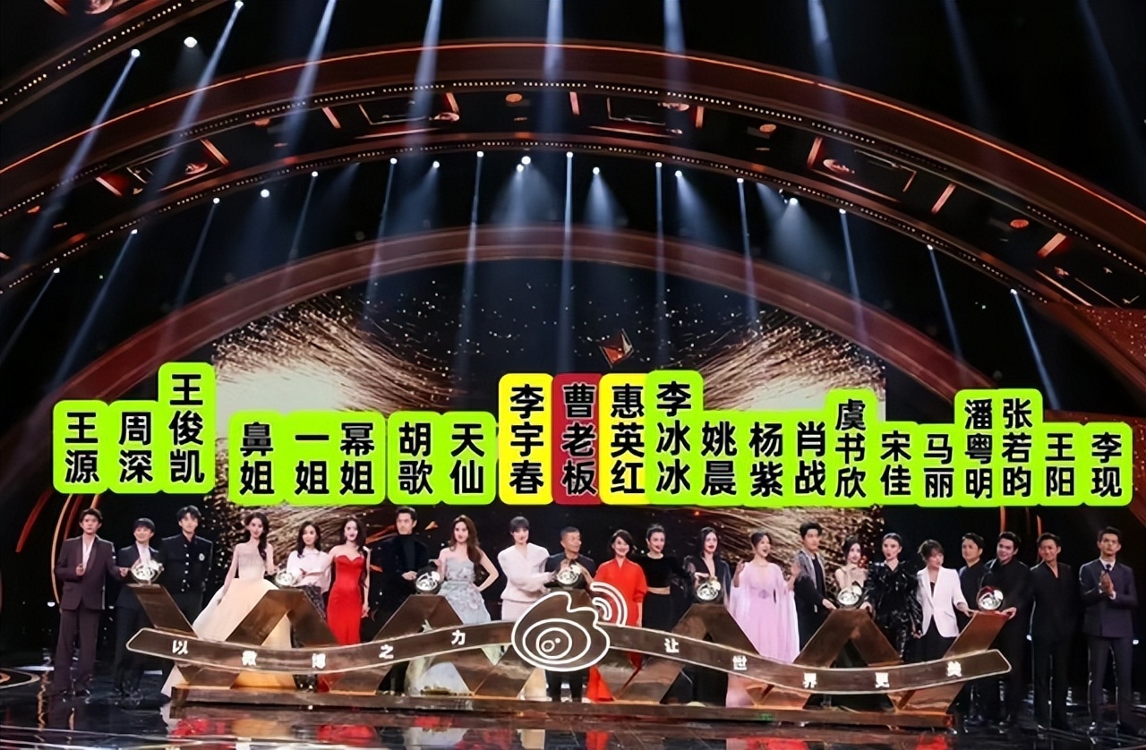 微博之夜照妖镜小动作,微博之夜成女星照妖镜