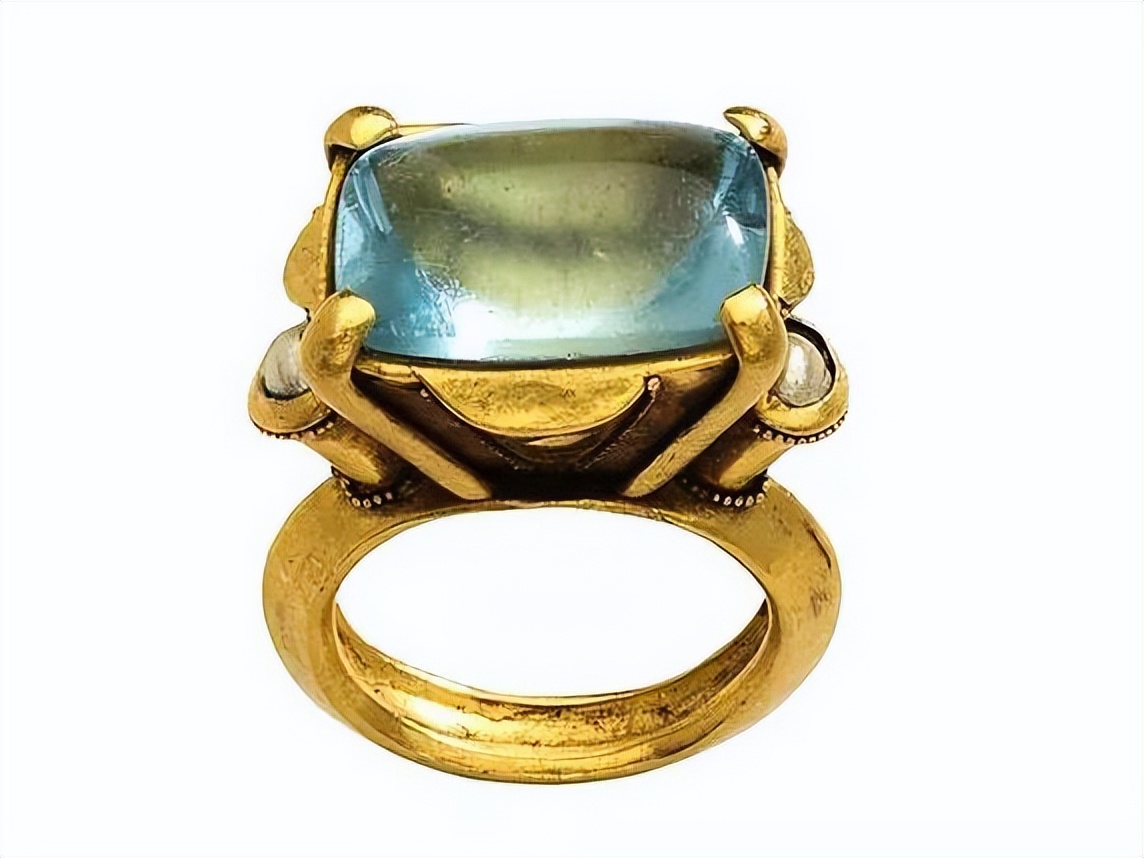 古罗马蓝宝石镶金戒指 (古罗马黄金戒指)