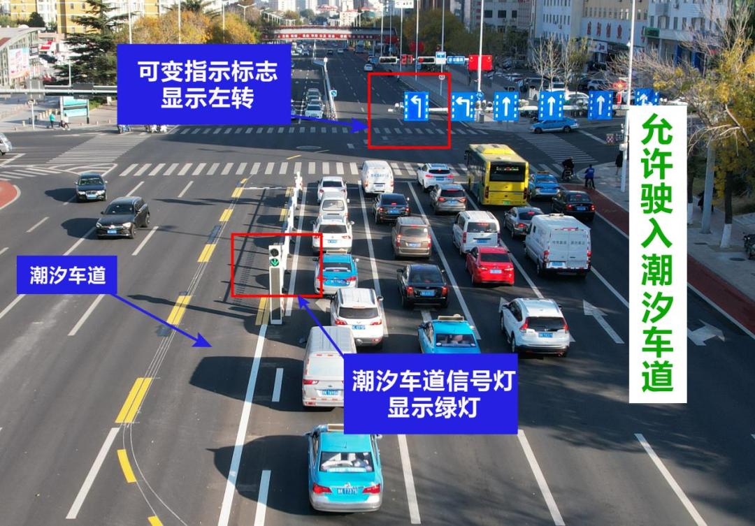 威海的潮汐车道,威海红绿灯路口可以左转吗