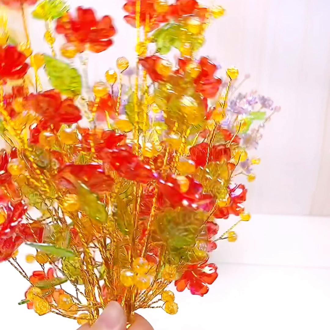 水晶玫瑰花教程,水晶玫瑰花材料包