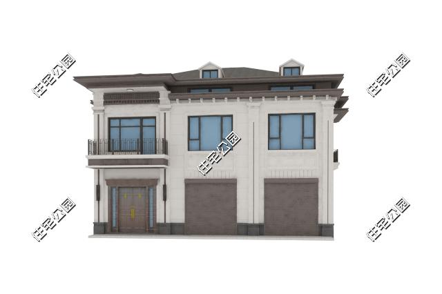 自建二层小户型房,自住出租一体别墅效果图