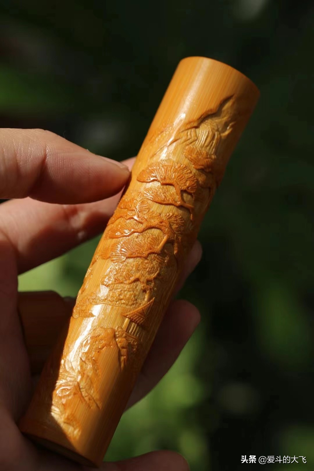 文玩竹子套路,文玩实心竹子手把件制作过程