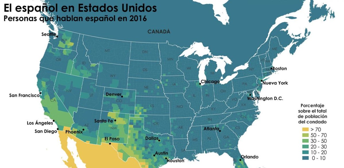 为什么美洲大部分国家讲西班牙语,美洲有多少个国家使用西班牙语