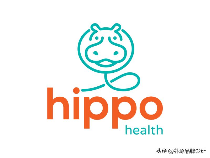 张开血盆大嘴IP动物形象河马元素logo创意集锦