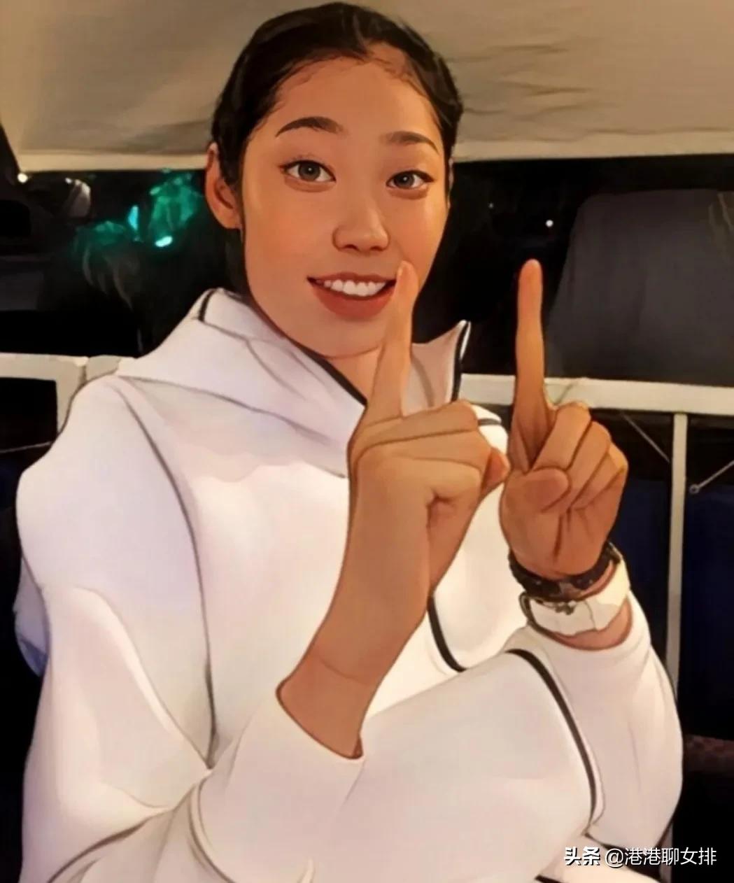 朱婷手绘高清大图,朱婷卡通画