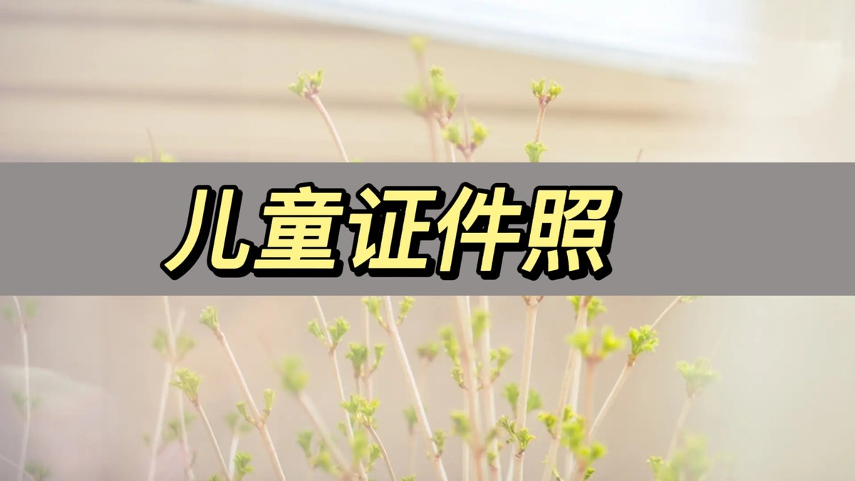 儿童证件照免费制作,怎样弄儿童证件照