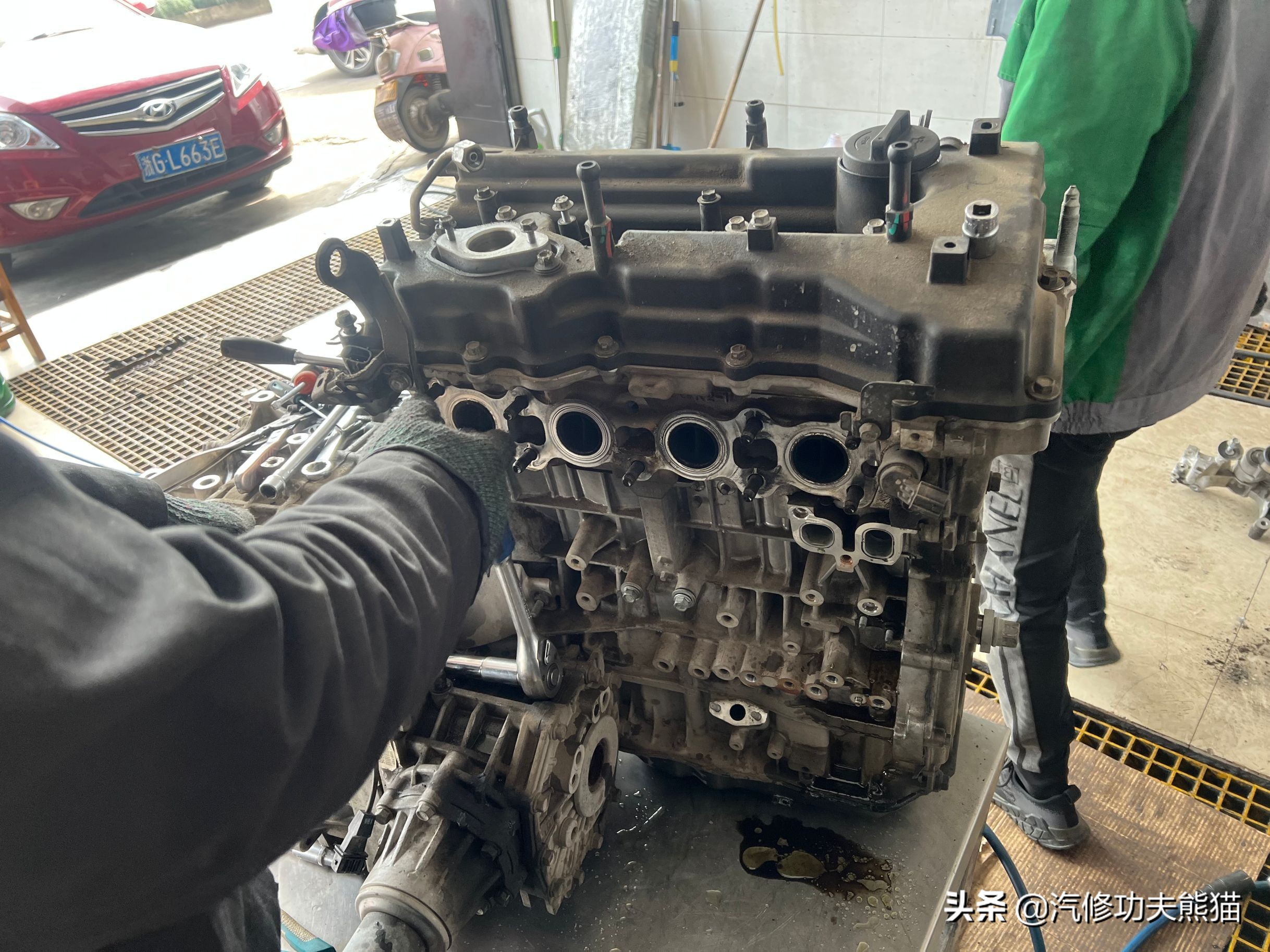 全新胜达大修,现代全新胜达9万公里烧机油