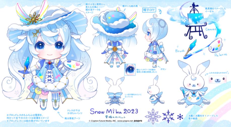 2023雪初音,2022年雪初音设定图