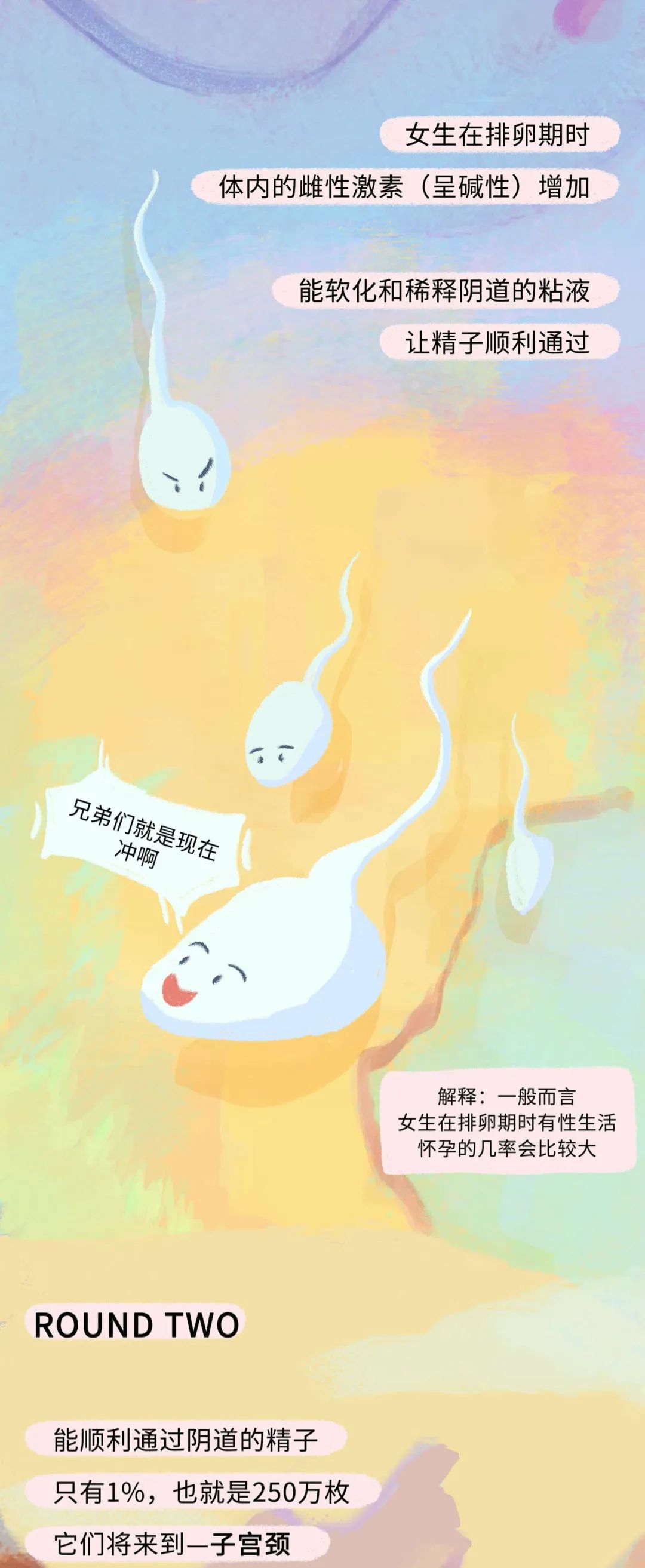 精子进入女生体内的全过程！（漫画）