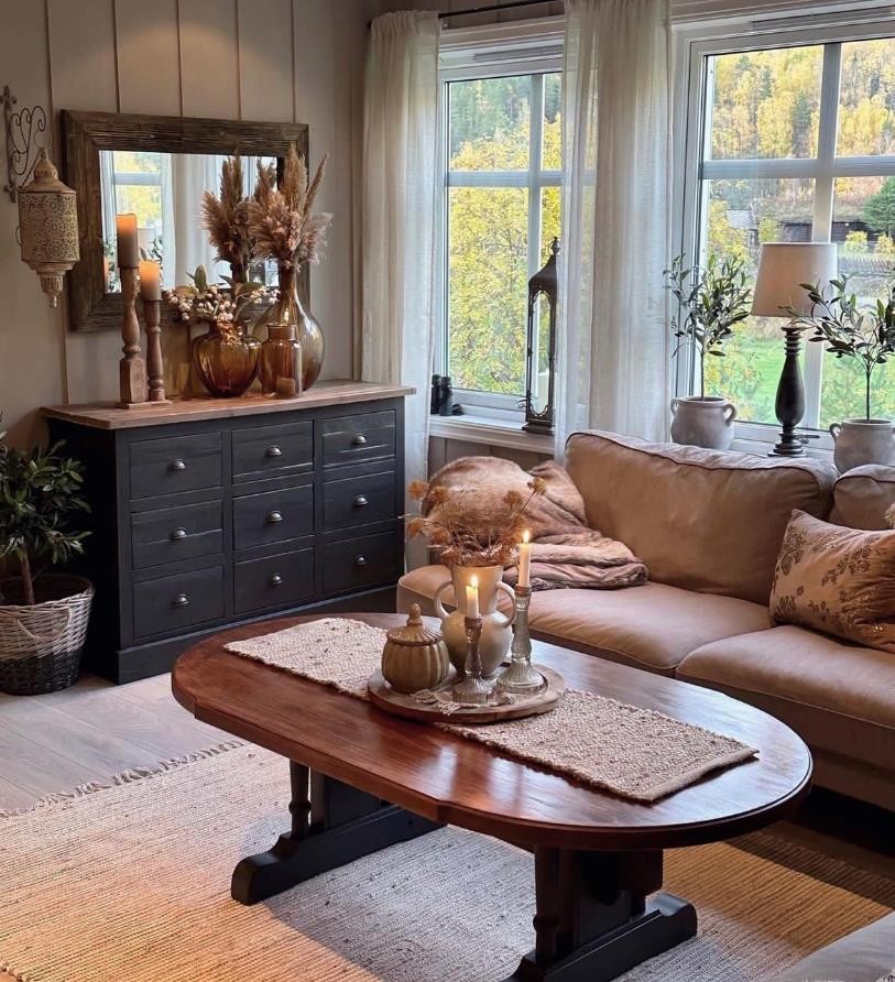 54岁挪威太太亲手布置家，改造旧家具自己做手工，不奢华却暖暖的