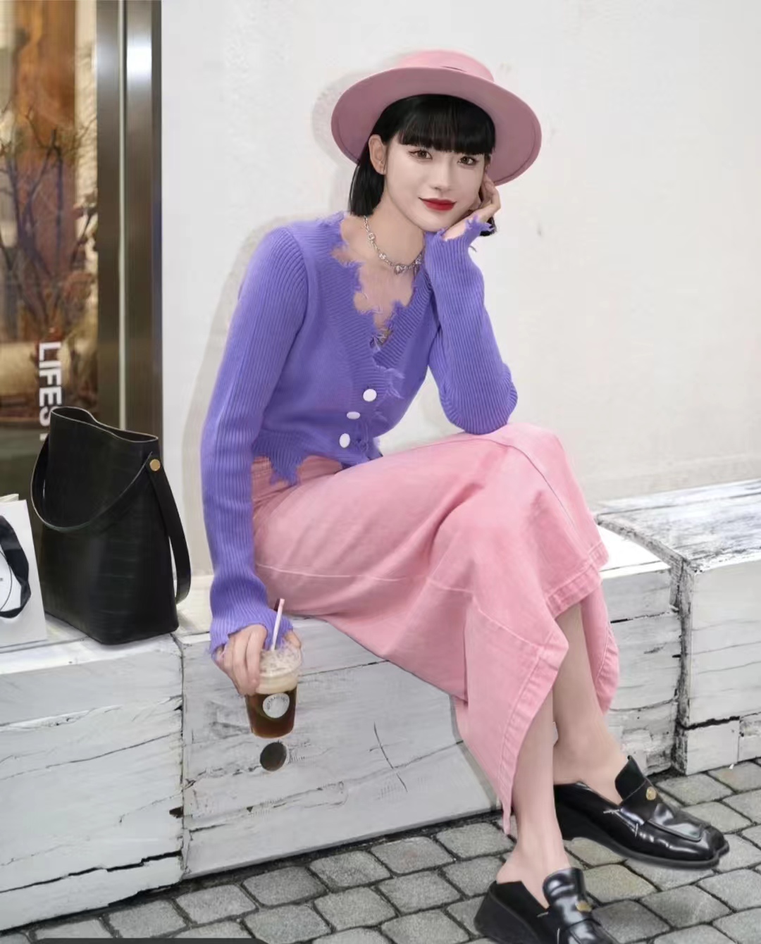 牛仔衫早春穿搭,复古牛仔衫女设计感小众早春