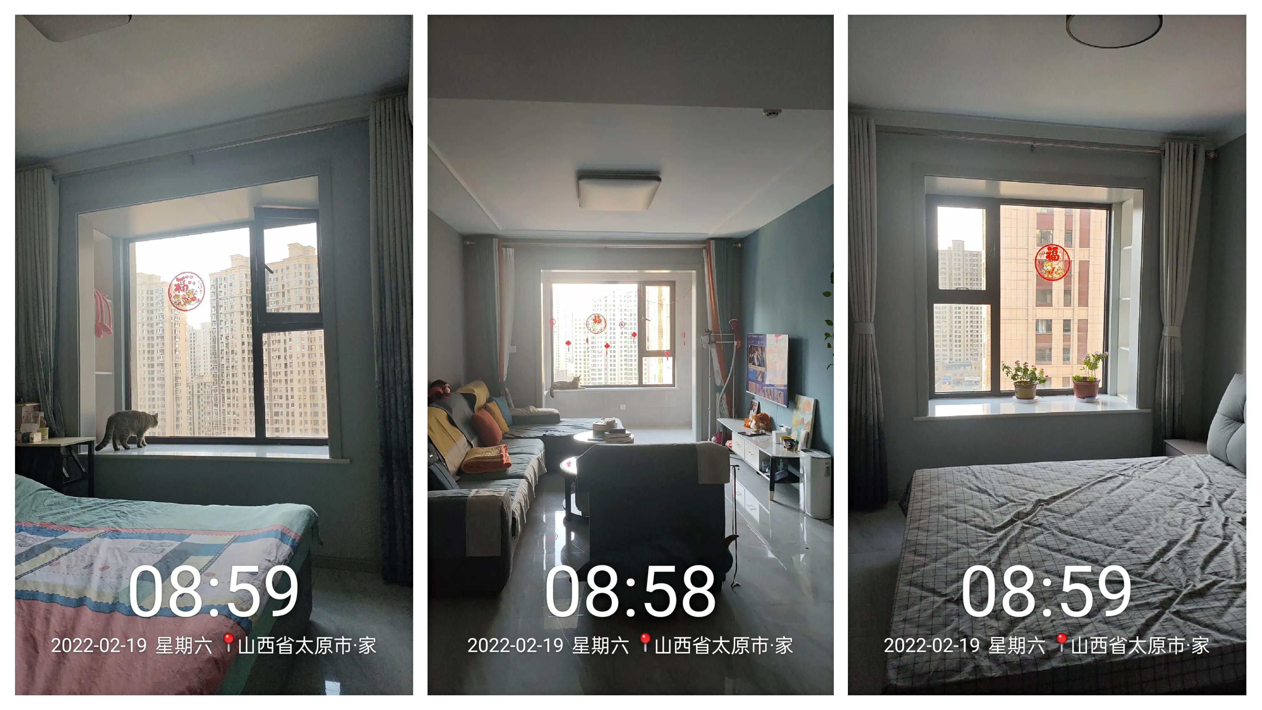 拍照记录了家里一天的采光，说说我的感受