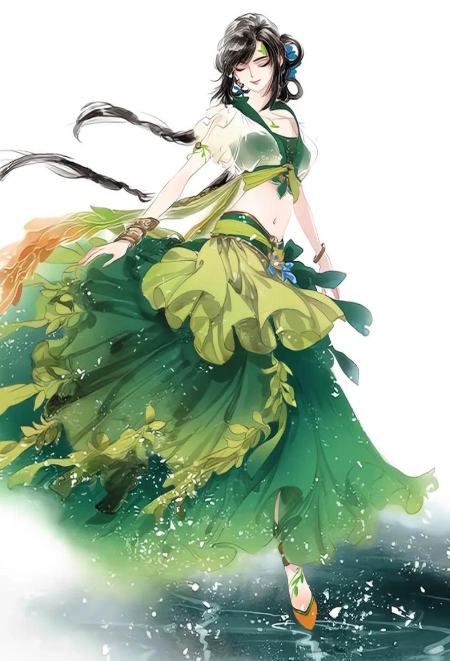 红衣佳人动漫壁纸,二次元壁纸之绿衣佳人