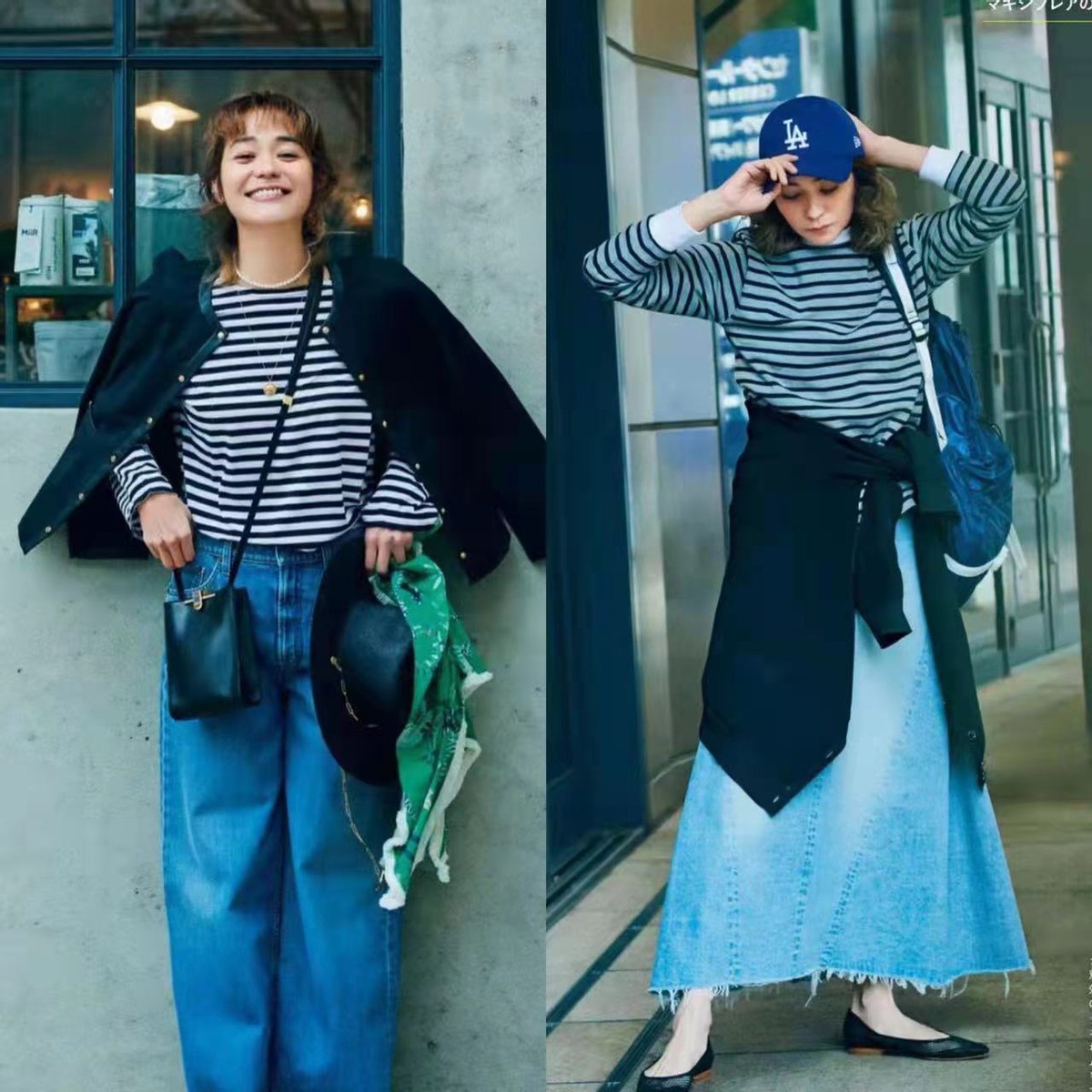 条纹衫减龄搭配,条纹衫如何搭配才最时尚百搭