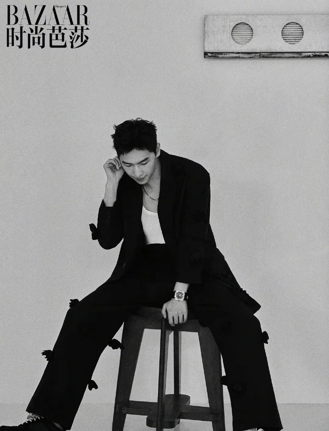 杨洋时尚芭莎十一月刊封面照片,杨洋时尚芭莎背头