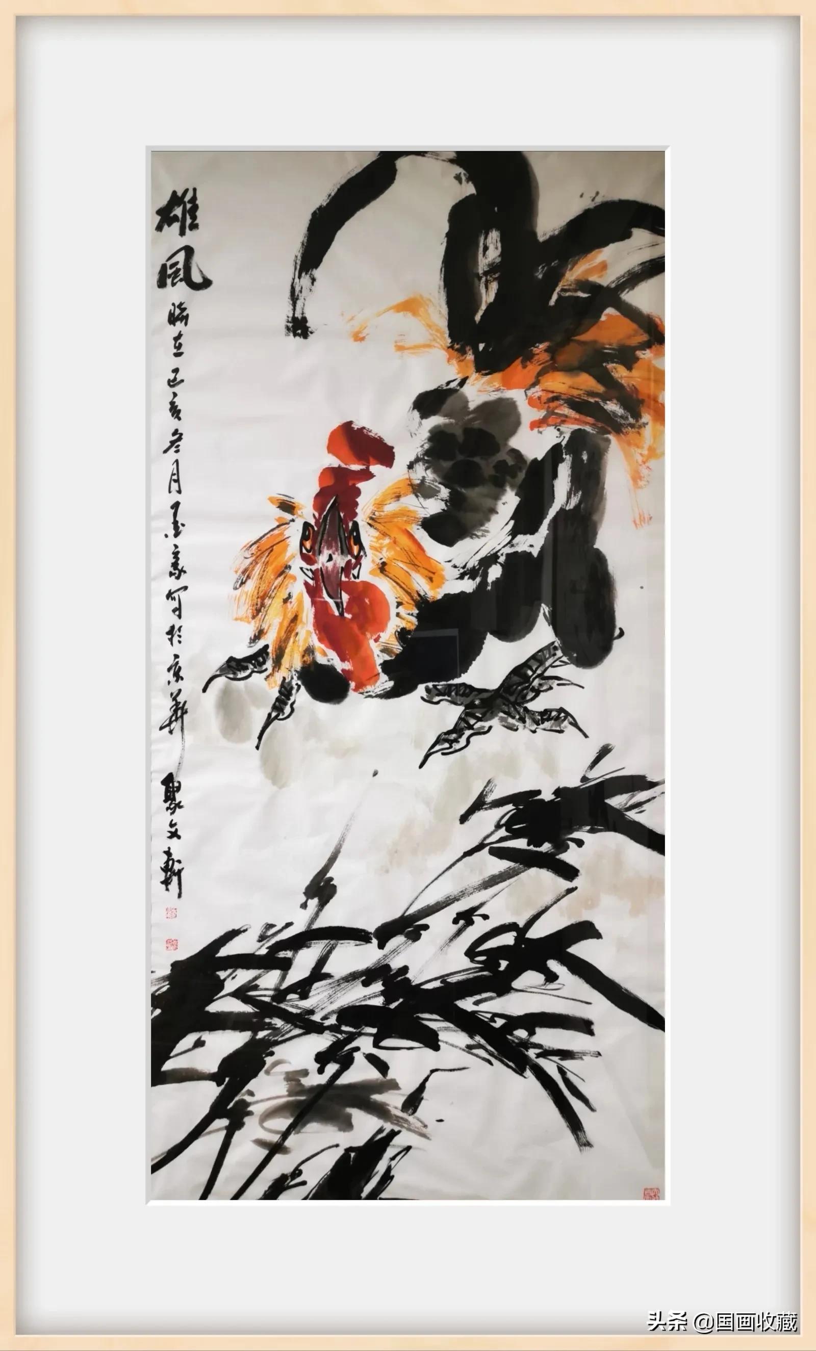 墨豪画鸡高清大图,墨豪画鸡创意作品