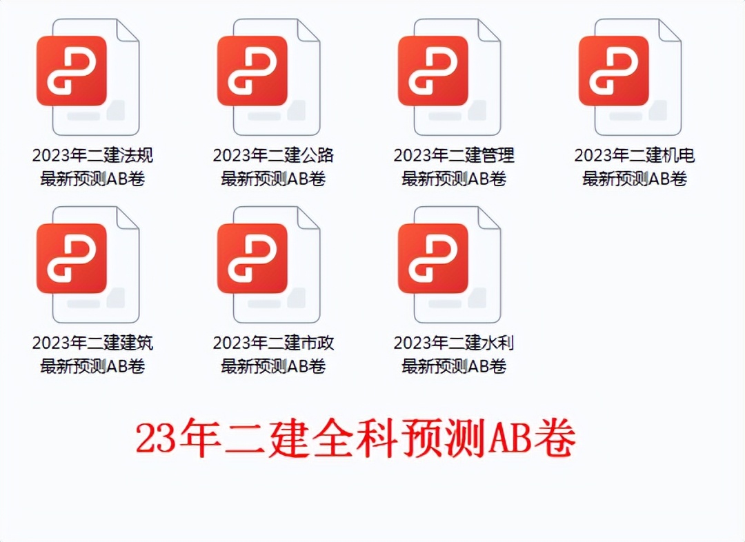 2023年二建弃考，花880元买的全科冲刺预测卷用不上了，无偿共享