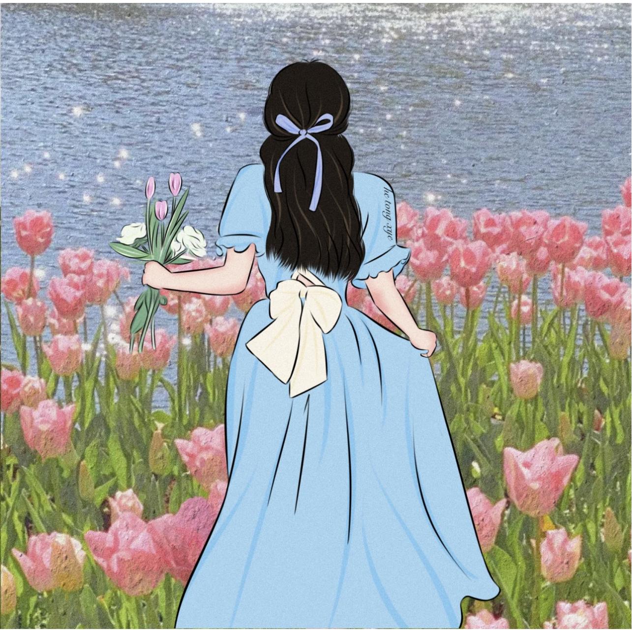 闺蜜头像一人一半两张漫画可爱,闺蜜头像真人仙气高颜值高马尾