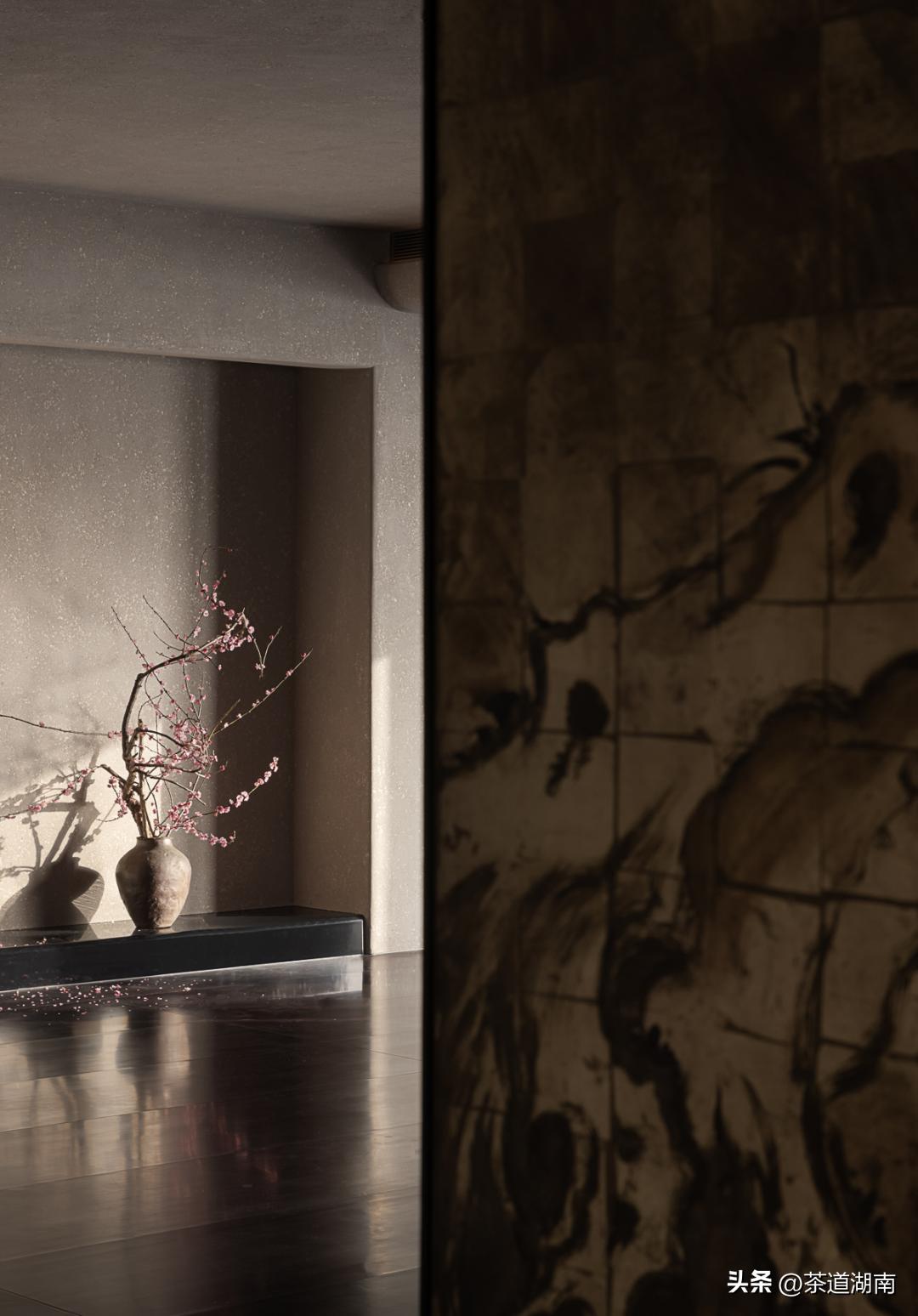 不装吊顶的禅意茶室装修效果图,广东禅意茶室私人会所包厢设计