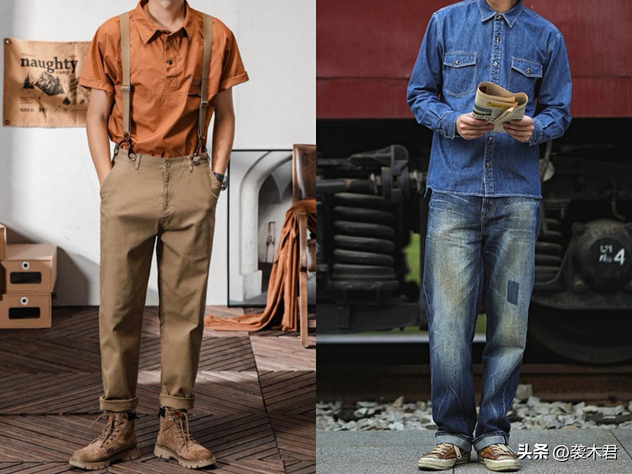 阿美咔叽复古风男装穿搭,阿美咔叽美式复古穿搭男